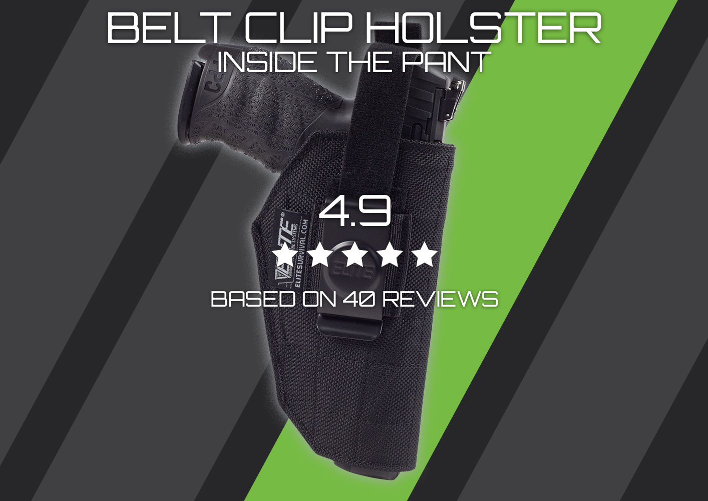 Elite Survival Inside the Pant Clip Holster - Concealed Carry Holster for Compact Handguns. Comfortable and Durable. Buy Now for Secure Carry!