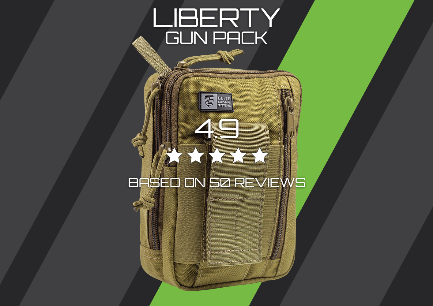 Elite Survival Liberty Gun Pack - Concealed Carry Holster Pack for Active Lifestyles. Lightweight and Durable Design. Buy Now for Secure Carry!