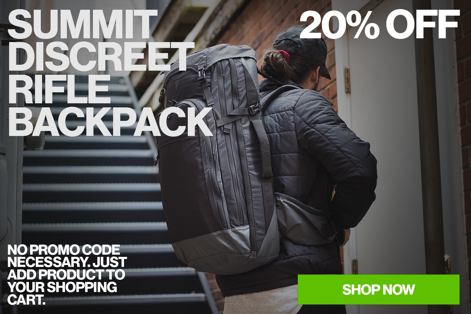 The Summit Rifle Backpack is designed to look like an everyday backpack, with internal tie downs for rifle.