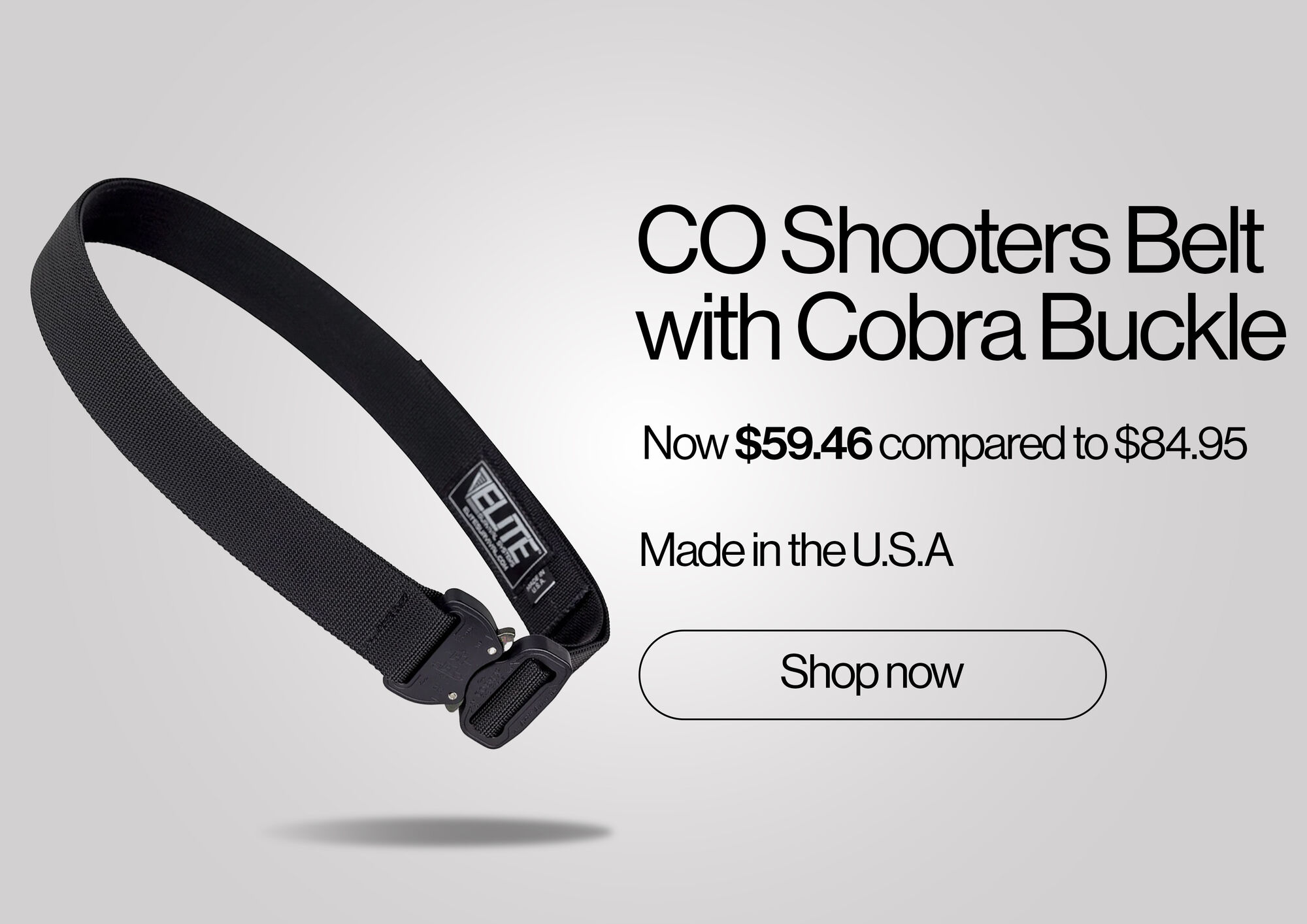 CO Shooters Belt with Cobra Buckle