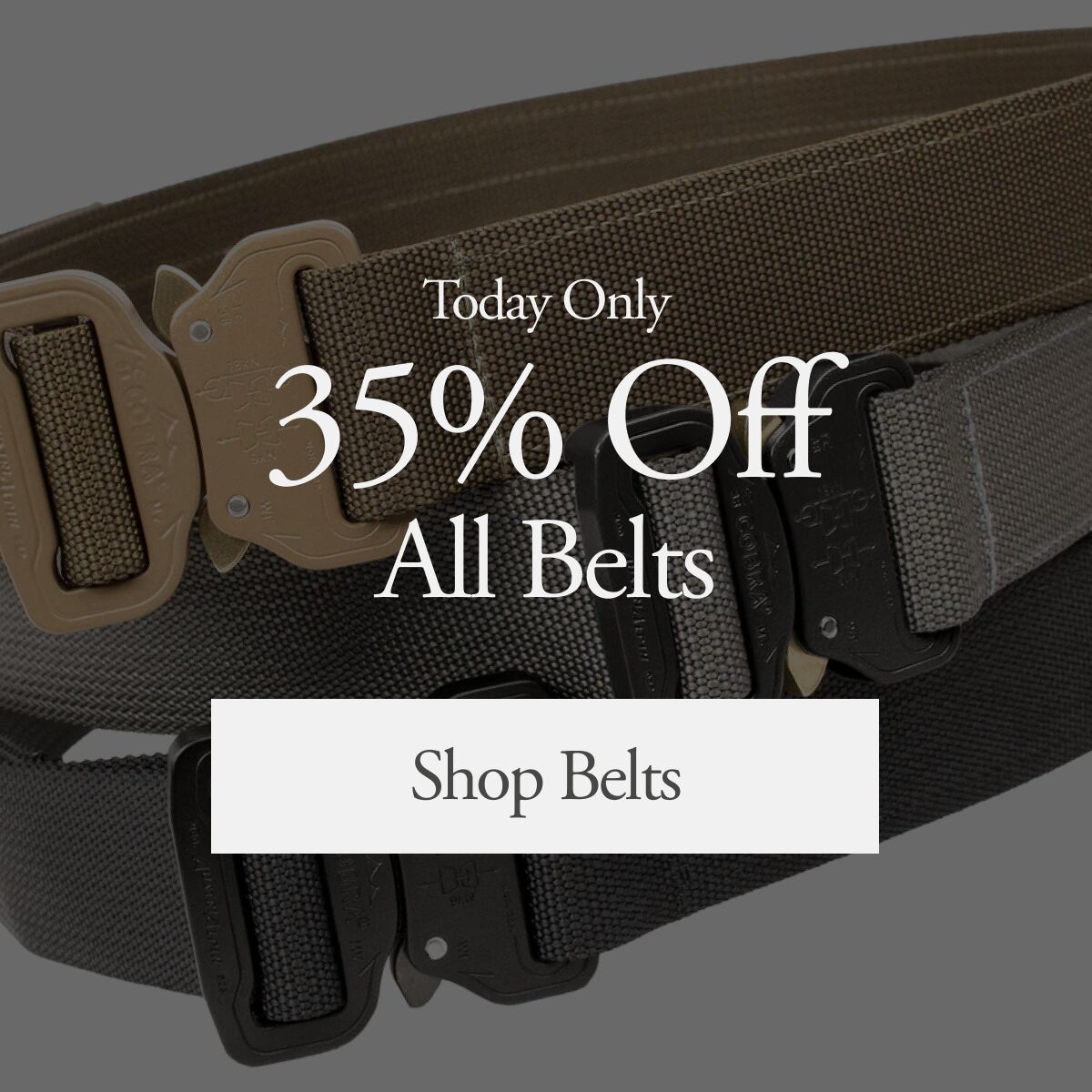 Today Only, 35% Off All Belts