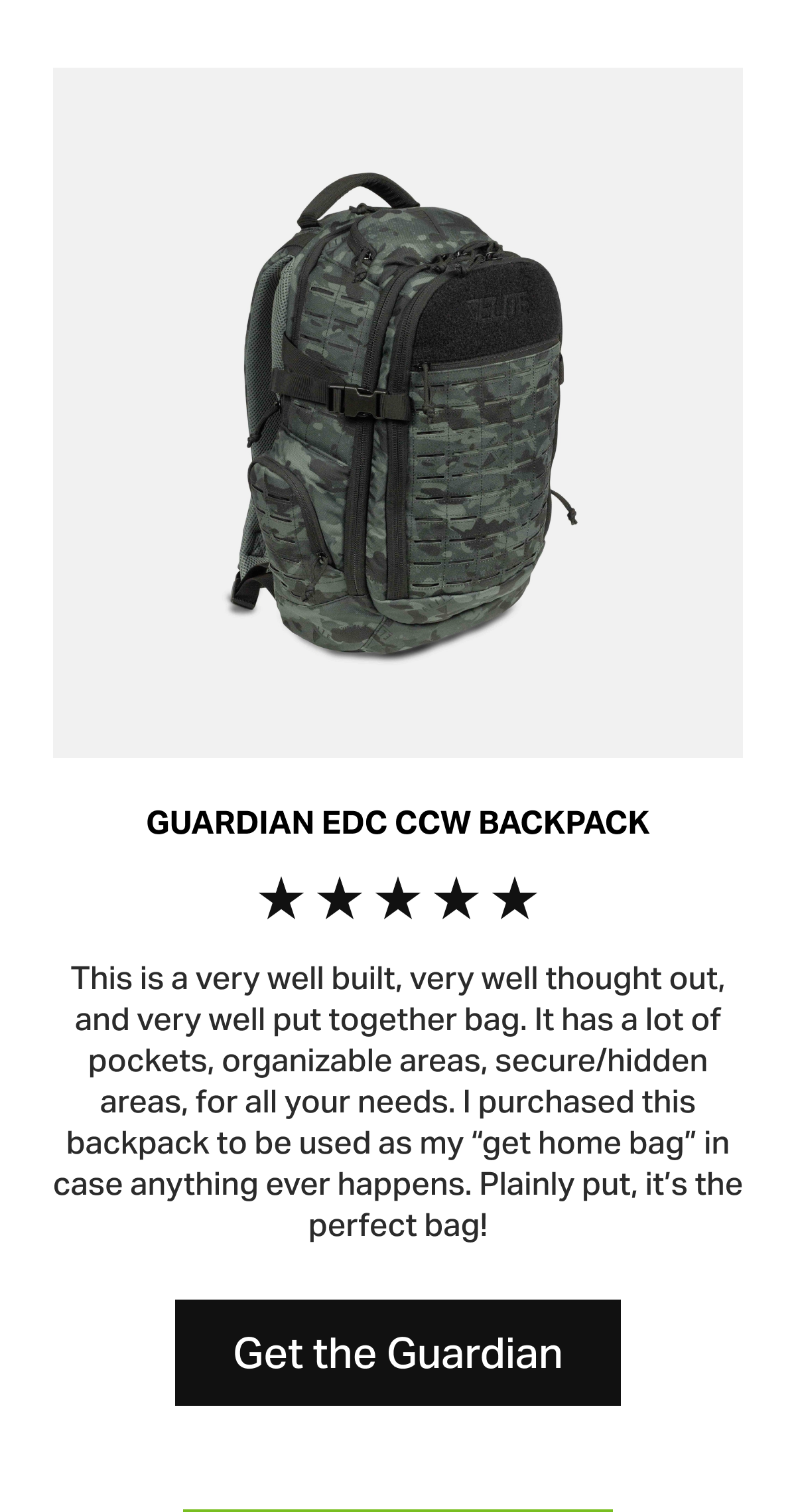 Guardian EDC CCW Backpack