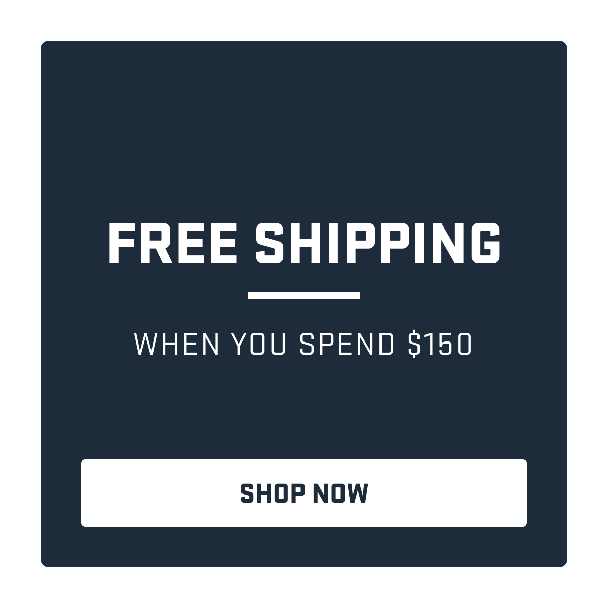FREE SHIPPING WHEN YOU SPEND $150