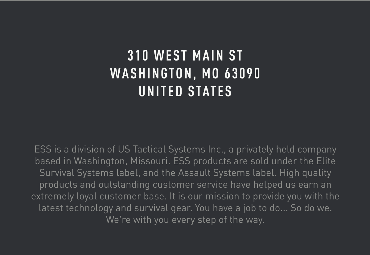 ELITE SURVIVAL SYSTEMS 310 W MAIN ST WASHINGTON, MO