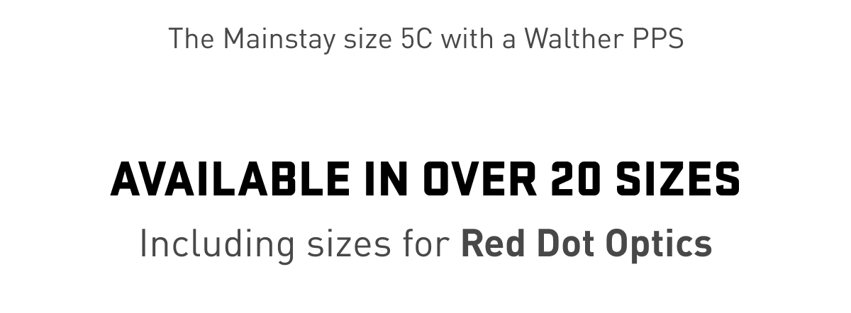 The Mainstay size 5C with a Walther PPS