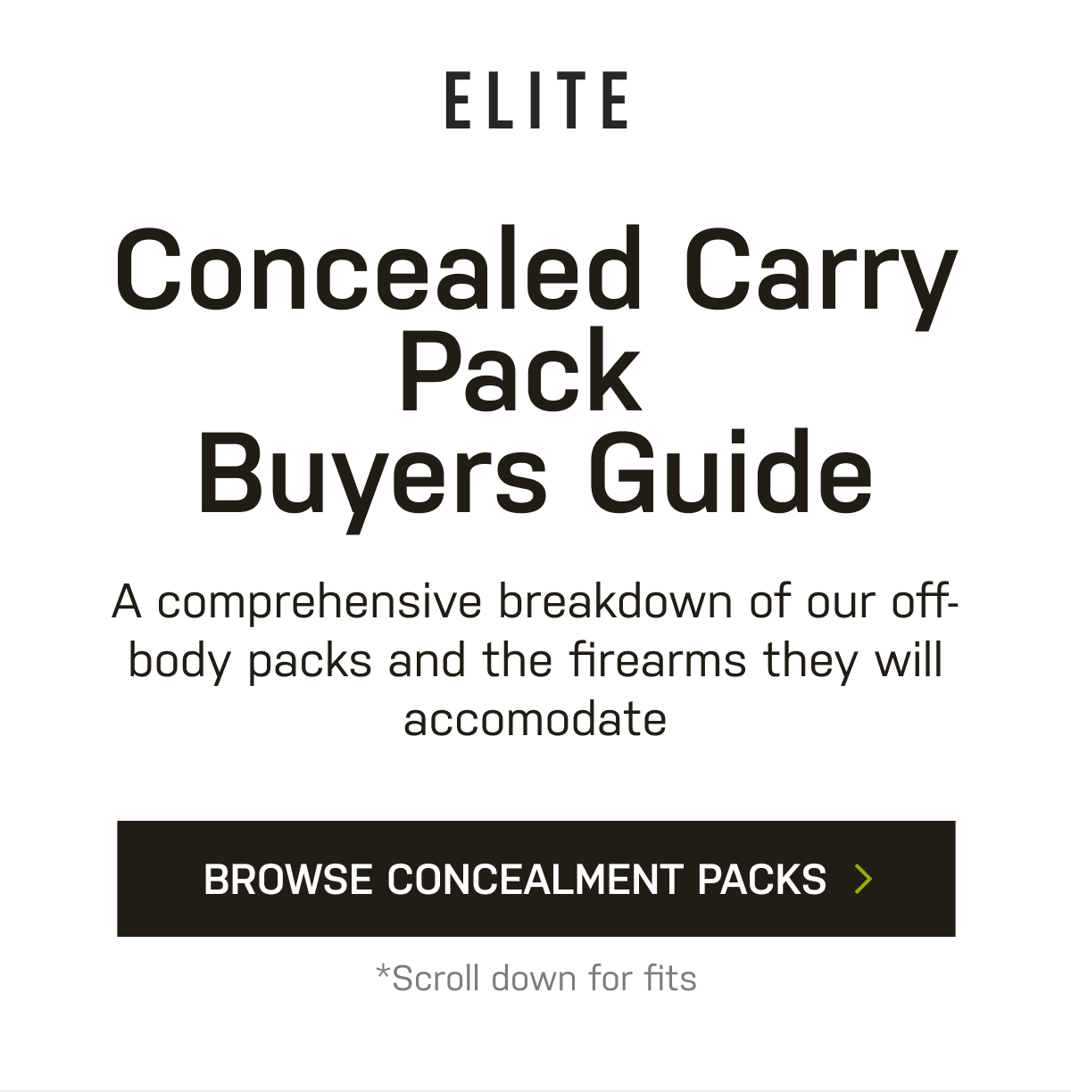 Concealed Carry Pack Buyers Guide