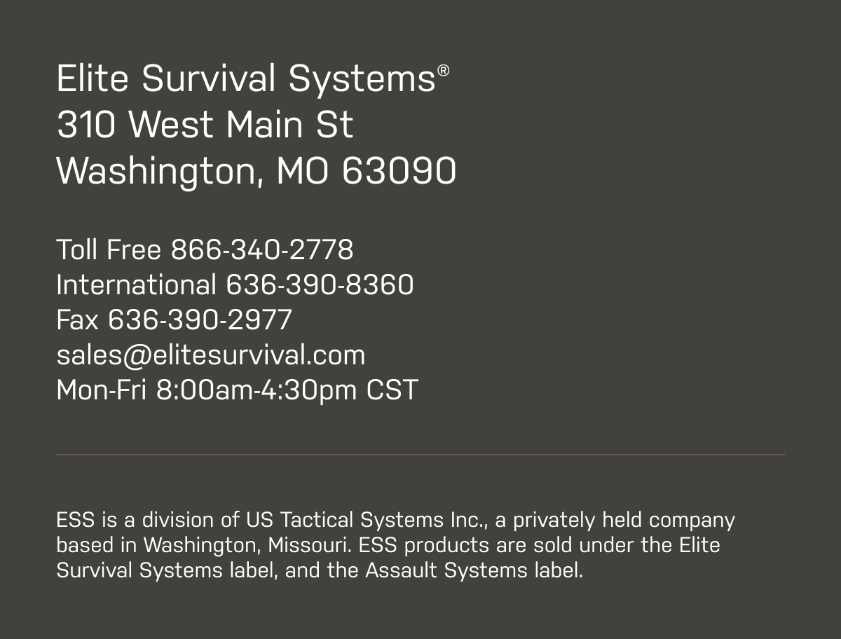 ELITE SURVIVAL SYSTEMS 310 W MAIN ST WASHINGTON, MO