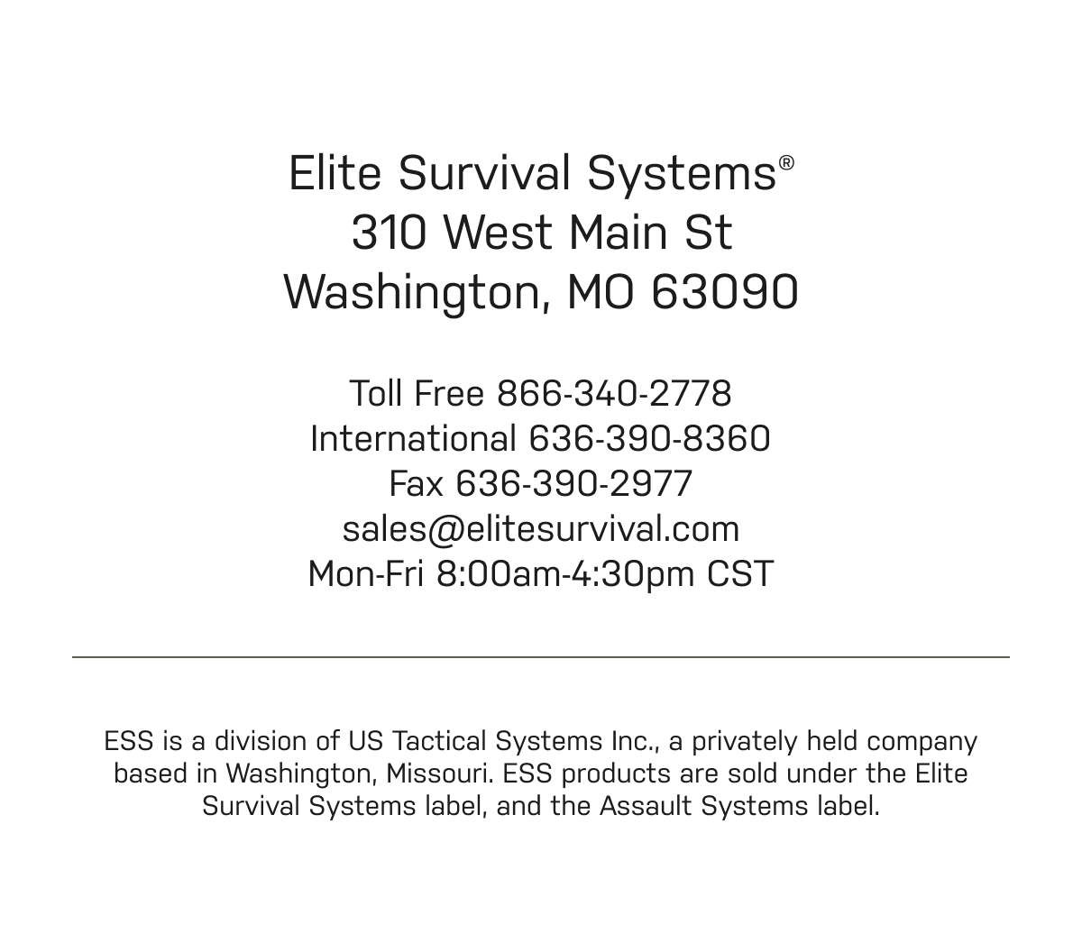 Elite Survival Systems