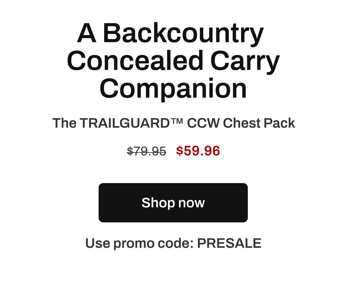 A Backcountry Concealed Carry Companion