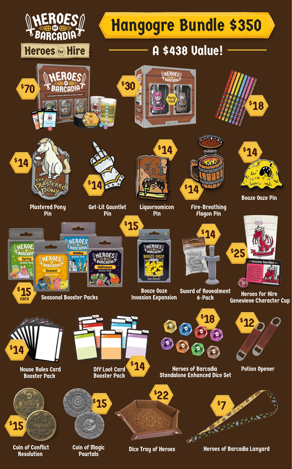 Heroes of Barcadia Gen Con 2026 Hangogre Bundle | Rollacrit
