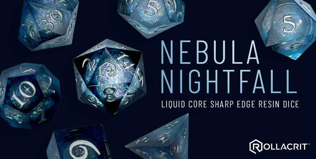 NebNightfall Liquid Core Sharp Edge Resin Dice Set Gen Con 2026 | Rollacrit